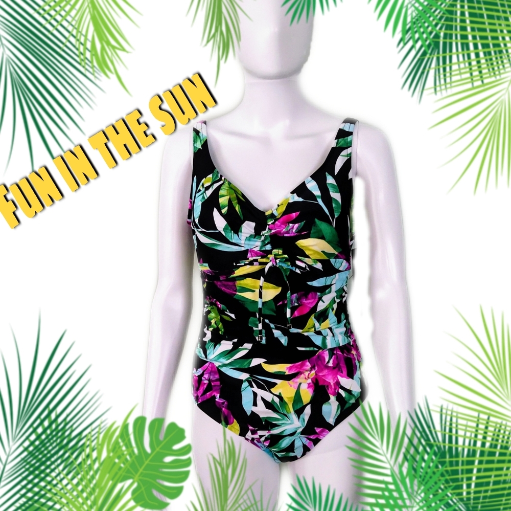 Woman Tie-front One piece swimsuit